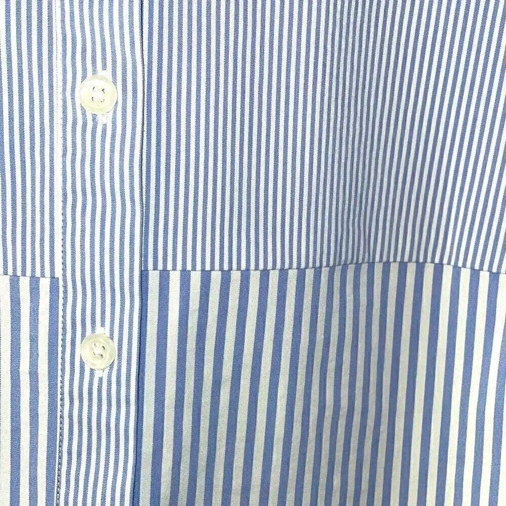 J.Jill striped blue and white classic shirt blouse size small petite